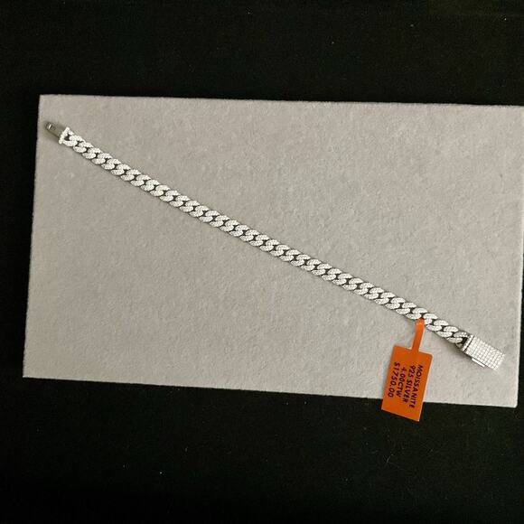 6mm Genuine Moissanite Miami Cuban Link Bracelet 8in~ NEW Retail $1,750 - Picture 14 of 16